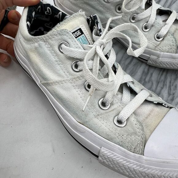 Converse Shoes Womens 6 White Canvas CTAS Madison Ox Skateboarding Sneakers - Picture 12 of 14